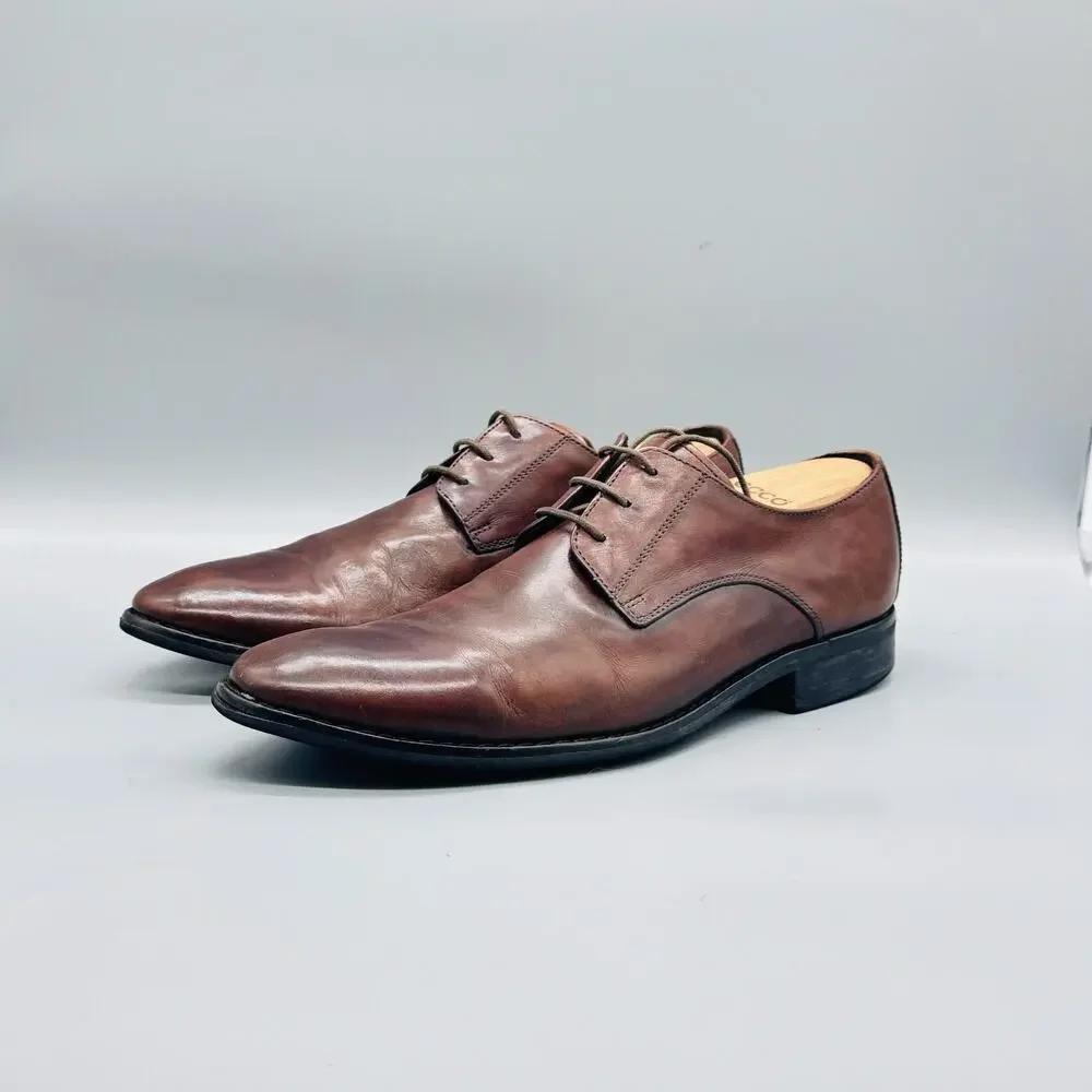 Cole Haan Shoes Mens 10.5 Brown Leather Derby Oxford Dress Lace Up Classic
